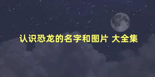 认识恐龙的名字和图片 大全集